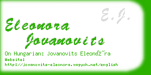 eleonora jovanovits business card